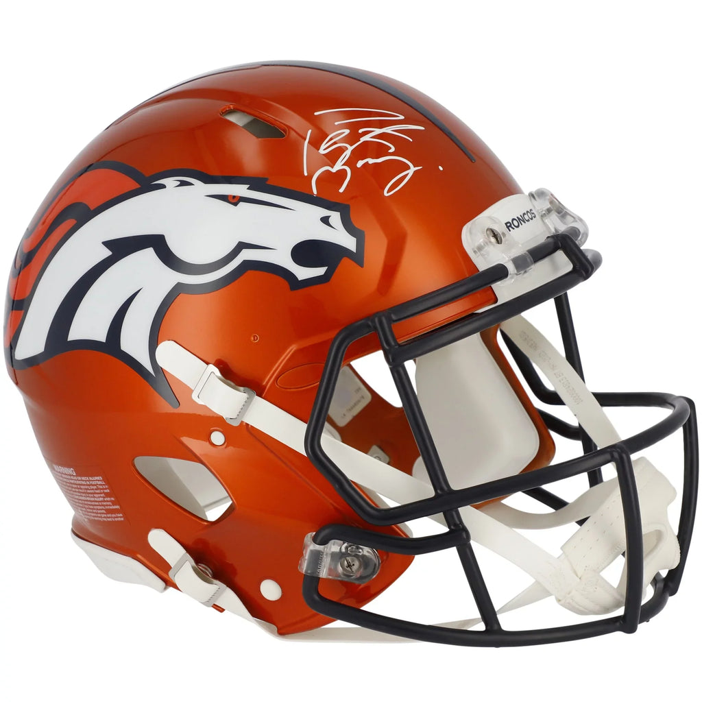 Broncos Autographed Manning Denver Peyton Authentic Riddell Helmet Flash Speed