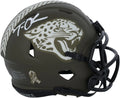 2022 Fanatics Riddell Service Helmet Trevor Sig Jacksonville To Salute Certified Authentic Autographed Speed - Lawrence Mini - Jaguars White