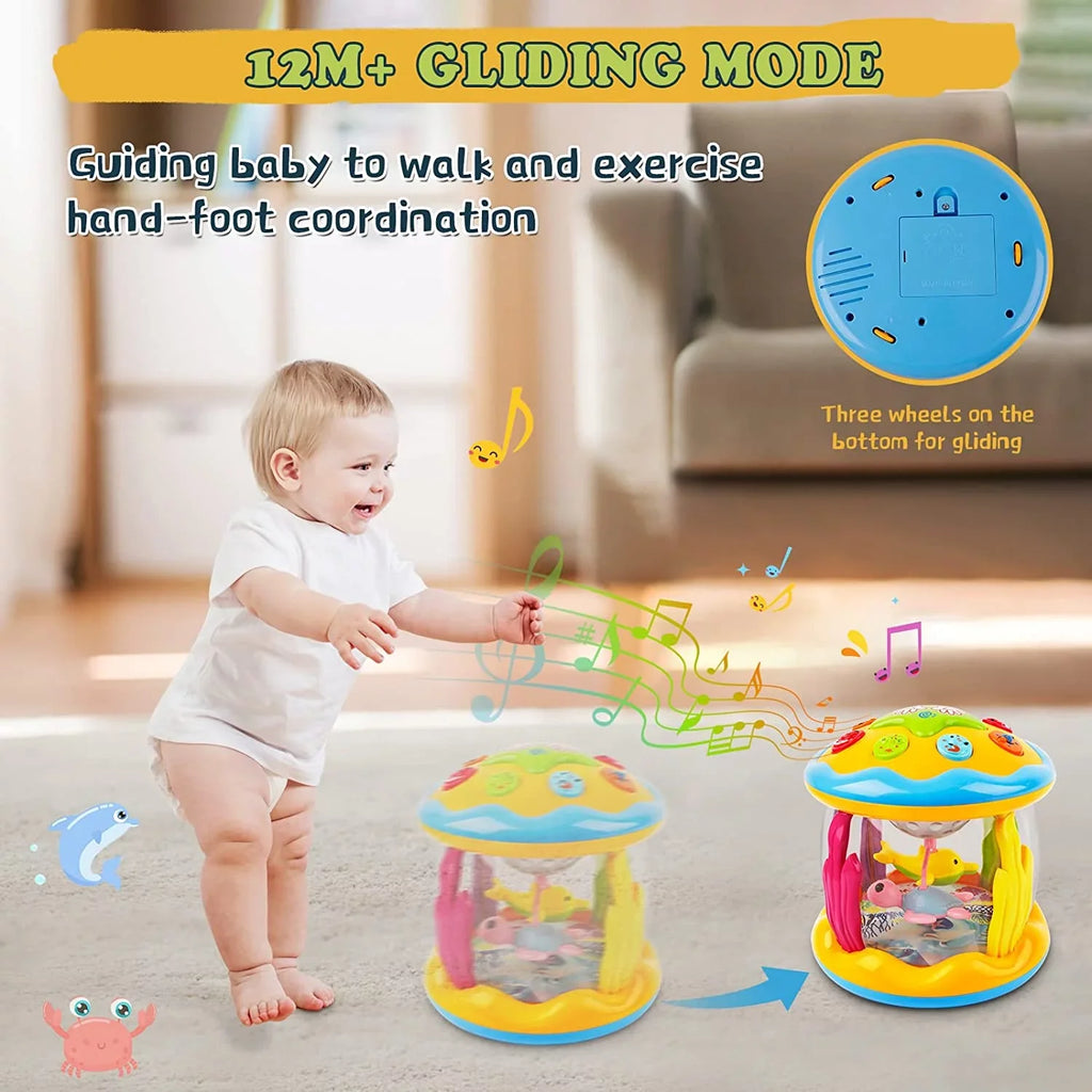 6-12 Light Educational in Learning Projector Toys For Months,4 Up Infant 1 Musical Toys,Ocean Toys Toddlers LAYADO Baby Rotating for