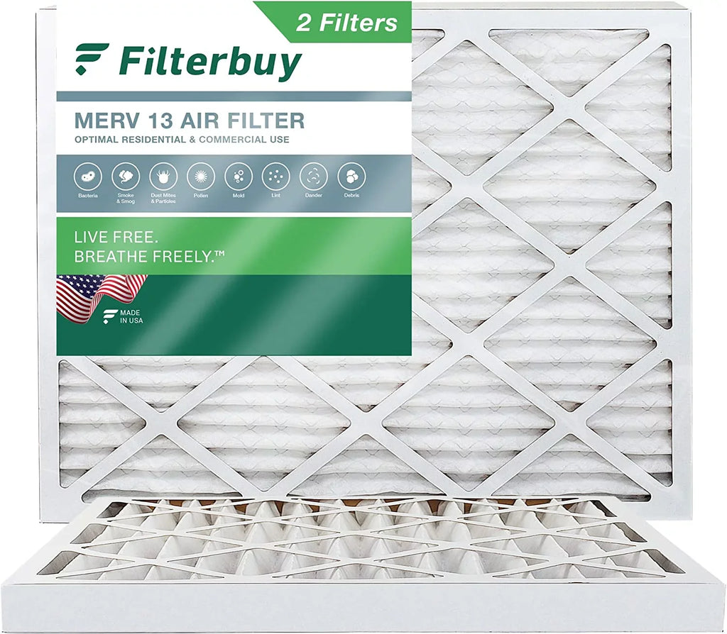HVAC (2-Pack) AC Filters 13 Air Pleated Furnace MERV Filterbuy 18x24x2