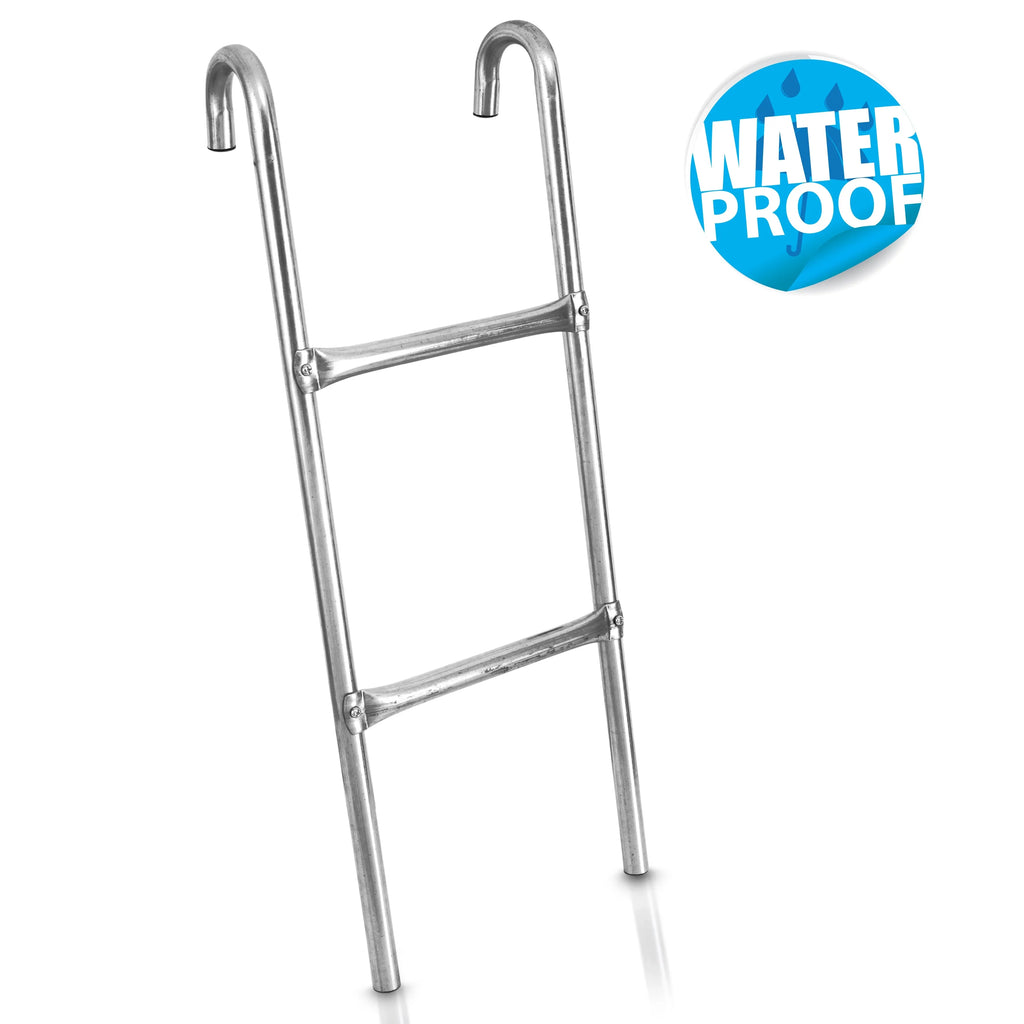 Galvanized Access - Step inch. 2 Ladder Weather SereneLife Climbing Trampoline Steel 4.7 Resistant