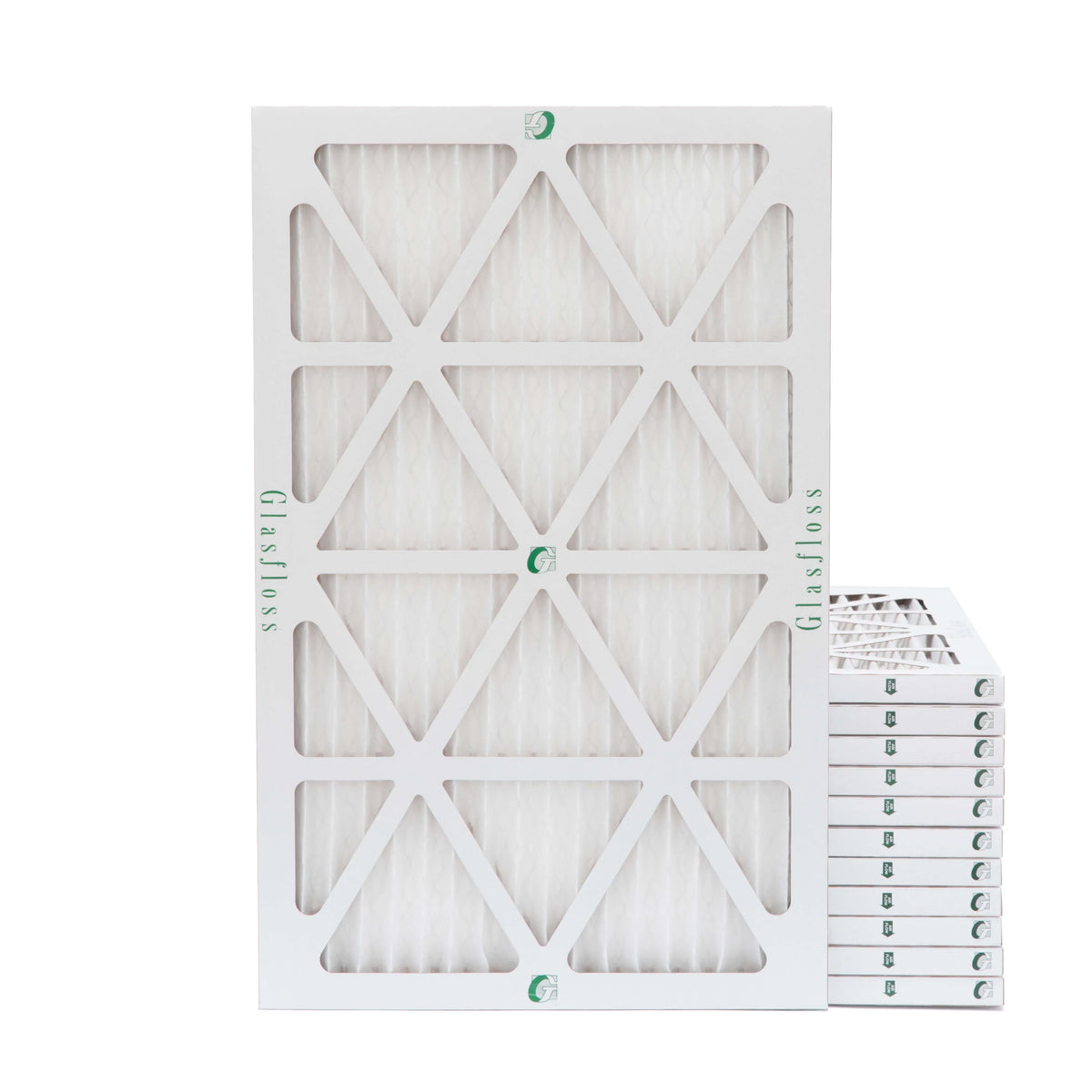 7/8 x Actual Pleated 13 Size: Air by 24-1/2 x Pack of Glasfloss. 14x25x1 12 Filters MERV 13-1/2