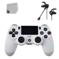 DualShock New Controller Like PS4 White BOLT Wireless Included - Bundle Earbuds With - AXTION