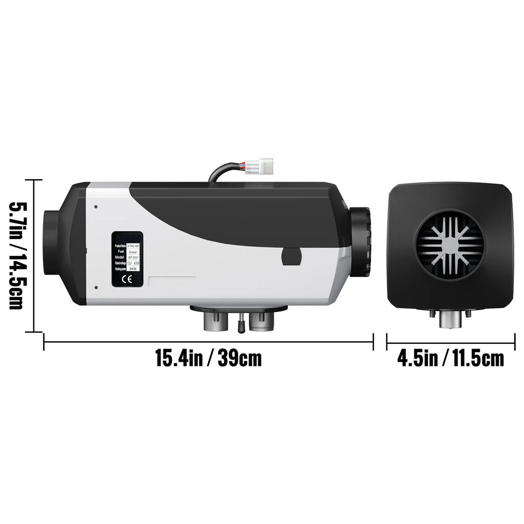 Thermostat Remote Motorhomes 10L and Parking Muffler and Bus Boats Diesel RV Trailer for Control Air Heater Diesel 5KW LCD Heater with Tank Diesel 12V SKYSHALO Heater