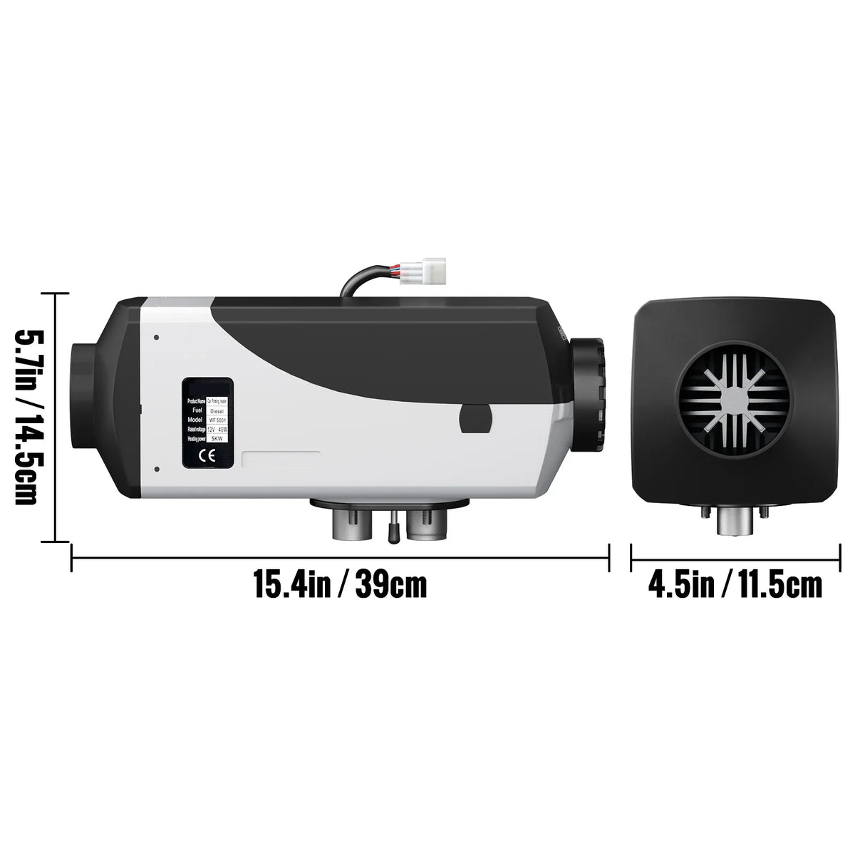Thermostat Remote Motorhomes 10L and Parking Muffler and Bus Boats Diesel RV Trailer for Control Air Heater Diesel 5KW LCD Heater with Tank Diesel 12V SKYSHALO Heater