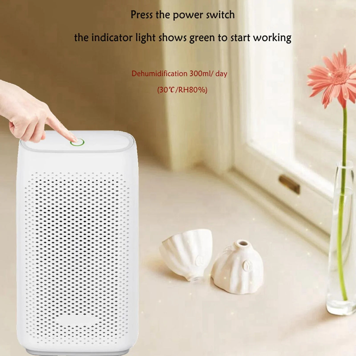Energy Efficient Wardrobe USB Damp Technology 700ml Quiet With Small Air, Closet Basement Moisture Semiconductor Dehumidifier , For For