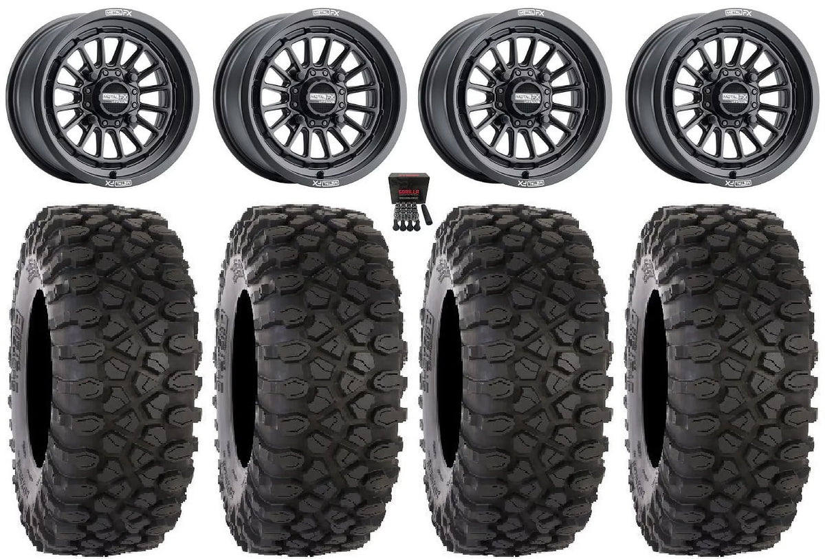 MetalFX RZR 1000 XP Black Wheels / 900/1000 15" Polaris / XP Ranger 33" PRO XP Delta XC450 Tires
