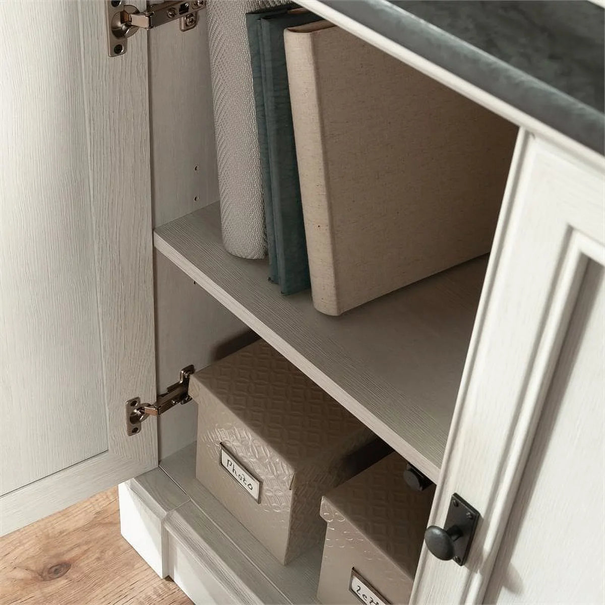 Library Bookcase Bookcase, Glacier Palladia 5-Shelf Finish Oak Sauder