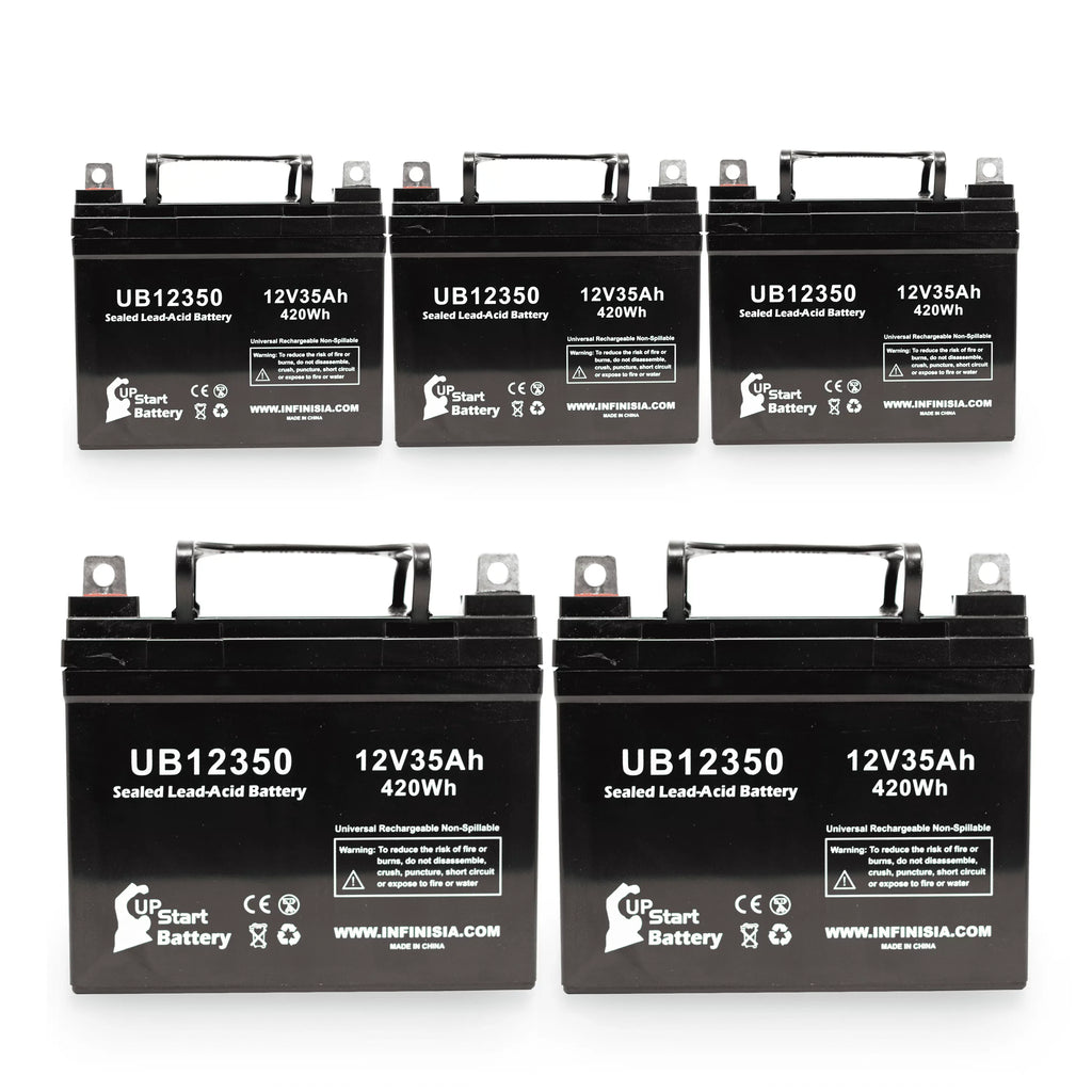 '- L1 Acid UB12350 Pack Terminal, Universal (12V, 35000mAh, 35Ah, SLA) Sealed Battery Replacement Topaz AGM, 850 Compatible - 5x Lead Battery