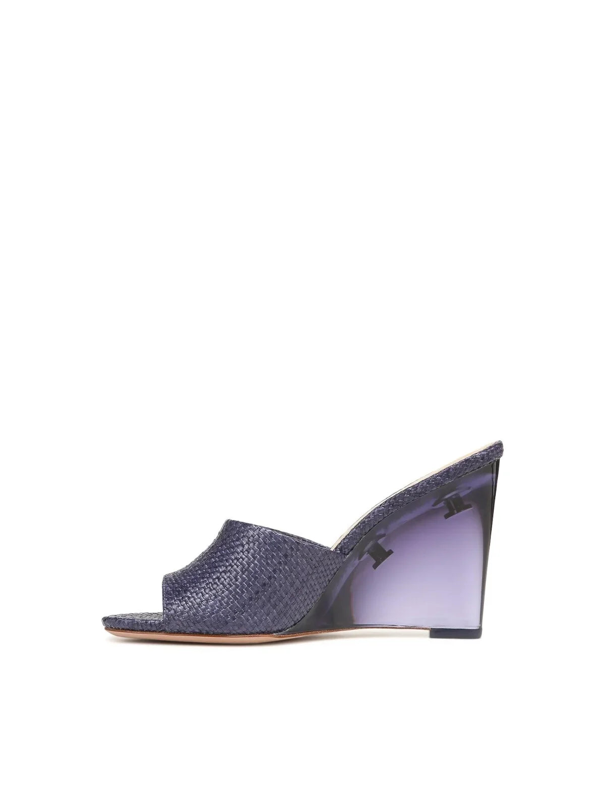 Dali Woven M Purple Heeled VERONICA 8.5 Slip Sandal Padded Womens Wedge Toe BEARD On Open