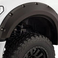 Set, Bushwacker 10044-02 with Jeep Pocket/Rivet 2-Piece Fender | Rear Coverage Textured JK by 2007-2018 | Wrangler Flares Max Black, Unlimited Compatible Finish | RealTruck Style