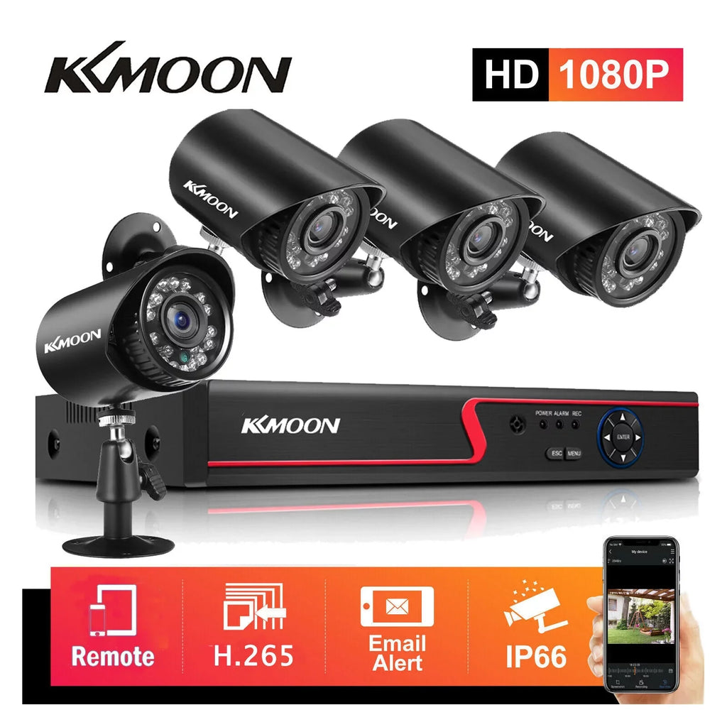 Recorder Remote KKmoon Full 8CH 1080P HD Digital Monitoring Phone Video with DVR CCTV Recorder,