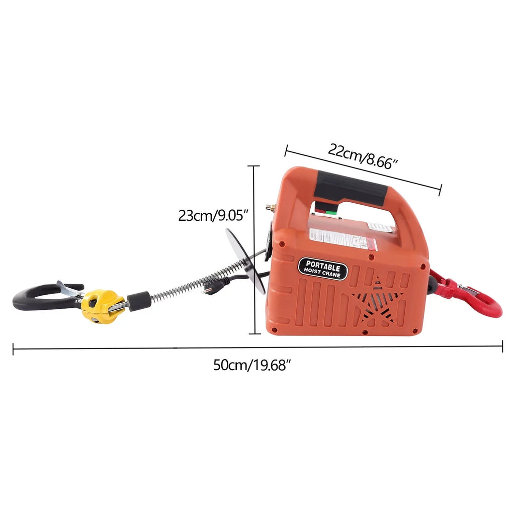 Crane 1100 Control 3-in-1 Winch ZhdnBhnos Lift 110V LBS Electric Portable Remote Wireless Hoist Kit