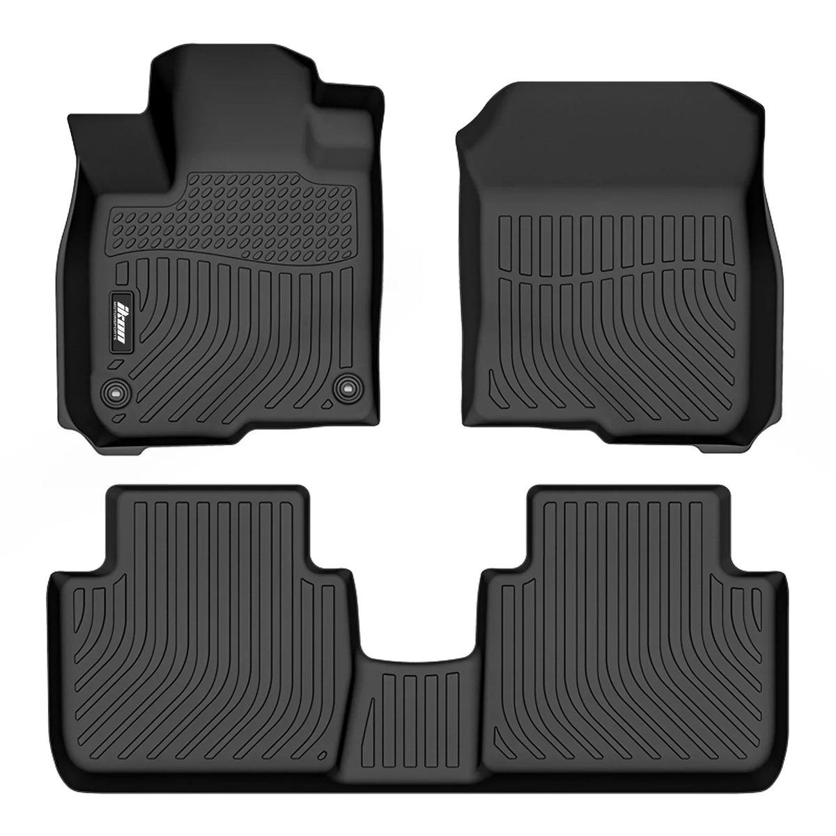 Floor Ikon All Pad 3D Black Mats HR-V, 1st Cargo Cover Trunk Motorsports & With Compatible TPE Row Boot Tray Protector Liner Molded Rear Mat Protection Honda Weather Carpets 2023-2024 Front 2nd