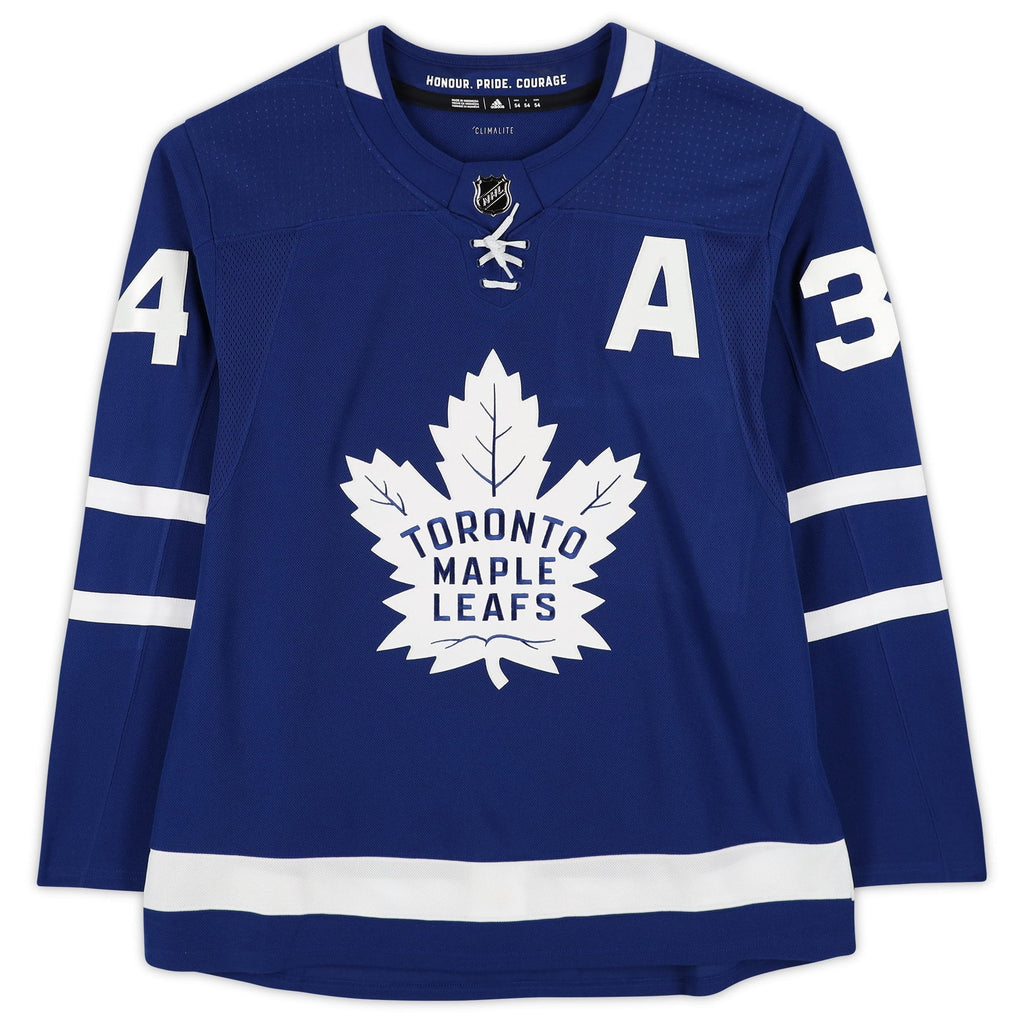 Auston Hart Toronto with Leafs adidas Authentic Blue Jersey Maple Trophy ''2022 2022 Hart'' Matthews Winner Autographed