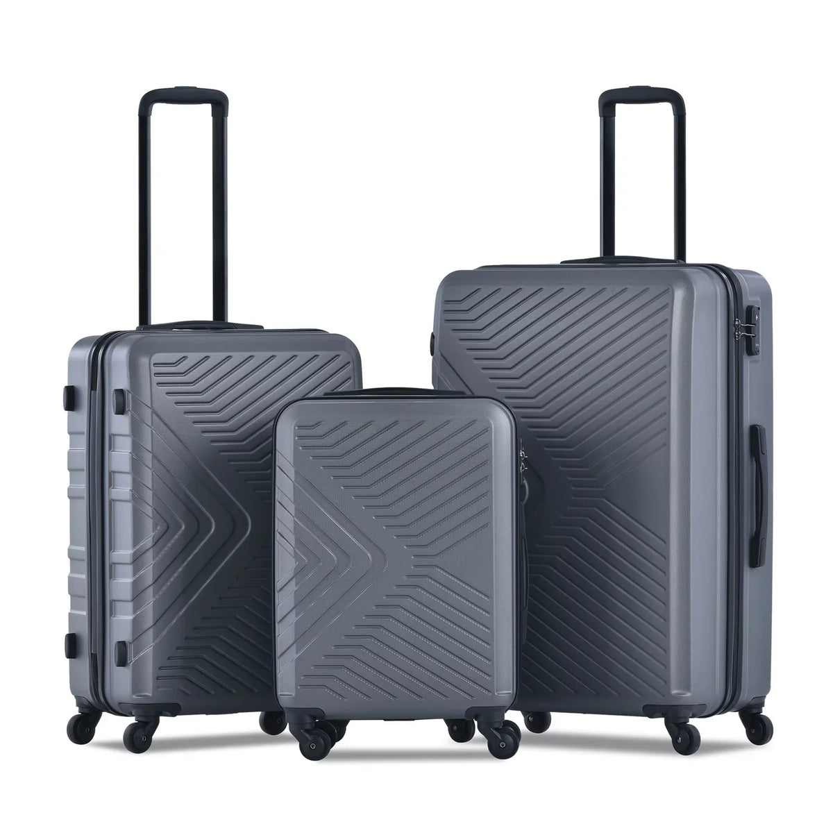 Luggage Set with Travel Durable - Effortless ABS Lock TSA