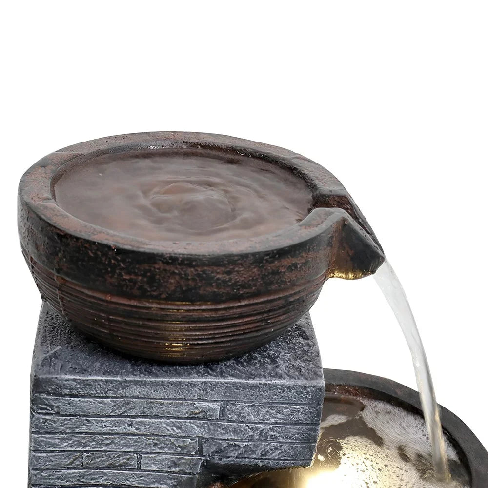 Resin outdoor With Light Fountain Cliffdell