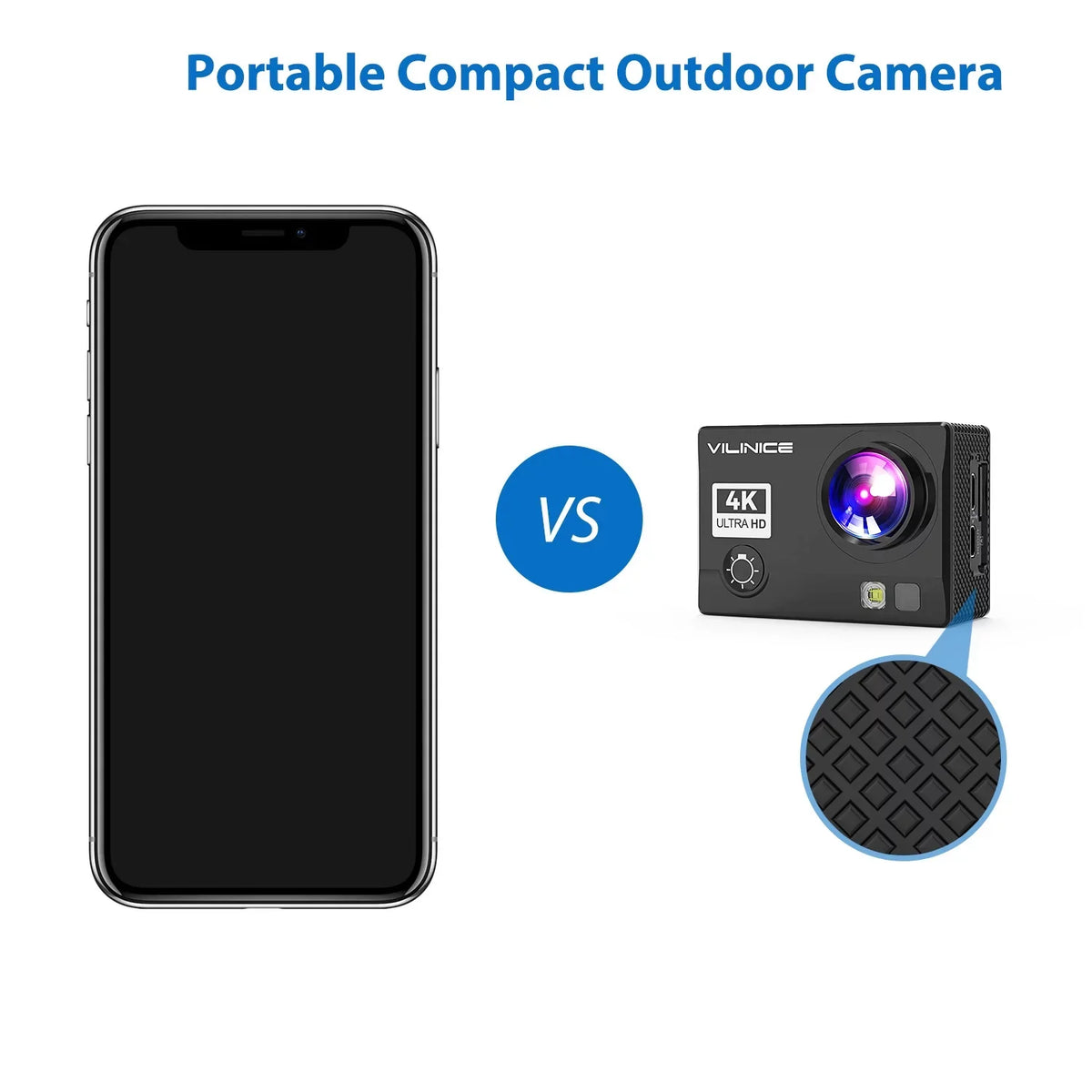 16MP for Camera, Travel 4K Remote Camera Cameras Waterproof Control with Sports Snorkeling, with WiFi Compatible VILINICE 30m for EIS Camera Case, Sony Gift, Underwater Sensor, Camera Action