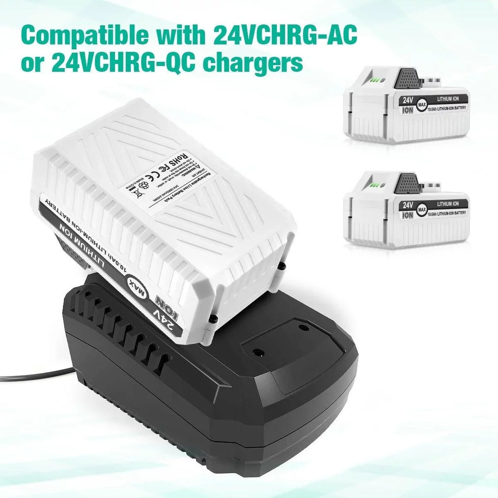 24VBAT-LTE Joe System 24VBAT-LT 24VBAT-LTW Snow All Battery iON+ 24VBAT Sun 24VBAT-LTX Joe Compatible Joe Cordless 24V Li-ion and Snow for Blower for 24V Battery with 24V-X2-SB18 iON+ 2Packs 10000mAh