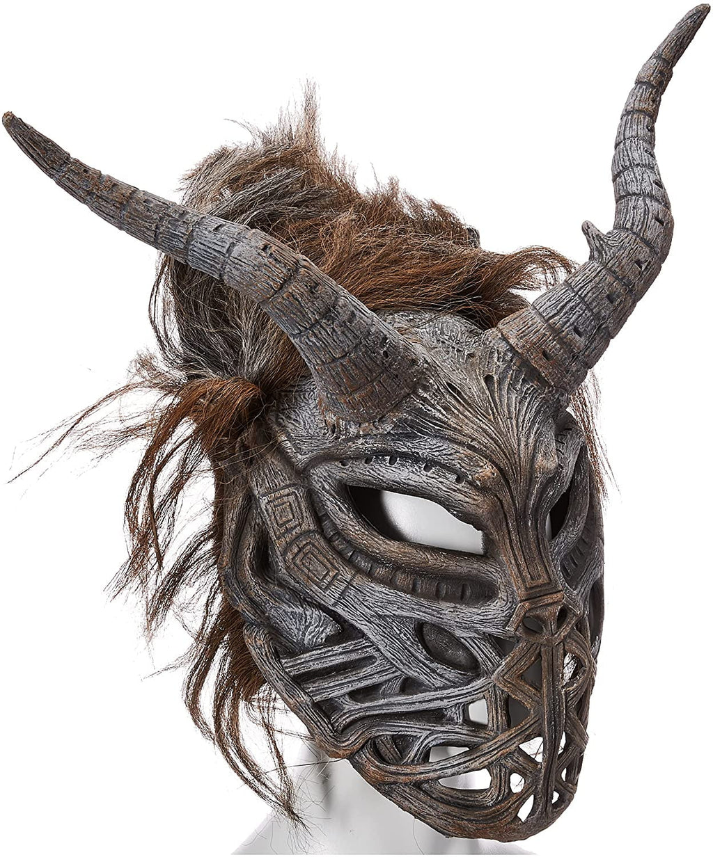 Panther Occasion All Black Mask Tribal Multi-color Latex Costume Killmonger