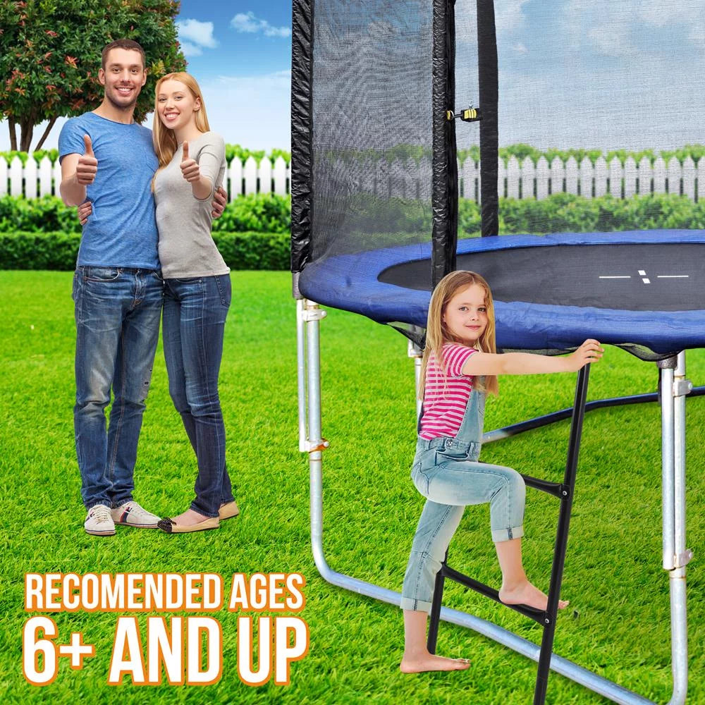 Resistant x Ladder Trampoline Trampoline 39.8’’ Galvanized 4.7’’ Safety x -inches Weather Steel 13.0’’ 2 SereneLife Step Climbing
