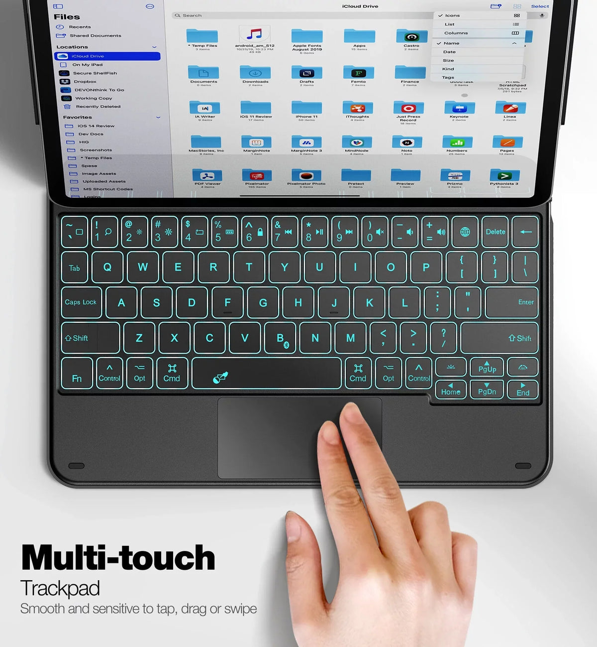2022 Wireless 10.9 10.9" Magic Gen Trackpad Generation Thin Backlit Compatible Keyboard Case Keyboard iPad with Keyboard Type with 10 Slim Dracool for iPad inch 10th Multi-Touch