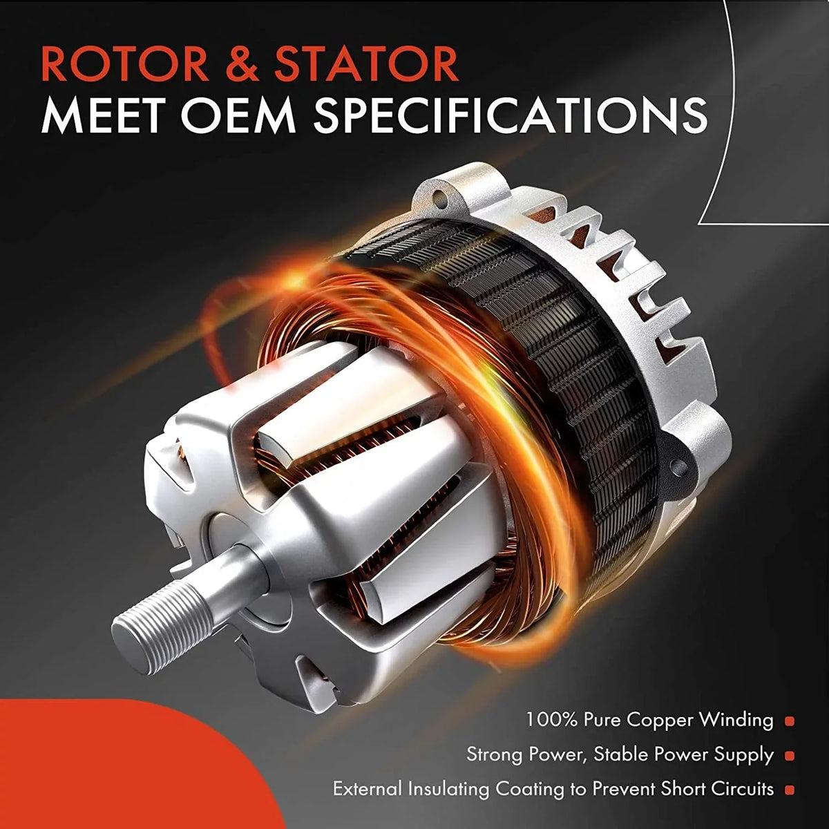 with CW & Acura 3.5L, Compatible 90Amp 12Volt 6-Groove A-Premium Pulley 1999, 2000-2002 Clutch Isuzu Trooper V6 Alternator SLX