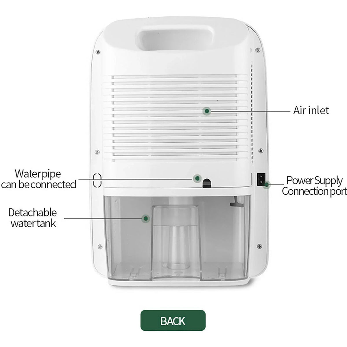 MIDUO Control 2.5L Dehumidifier with Home 42W Remote for Portable Small Dehumidifier