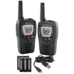 23-mile Talkie Black 2-way 2 Cobra Radio Walkie Pack With - - Acxt345