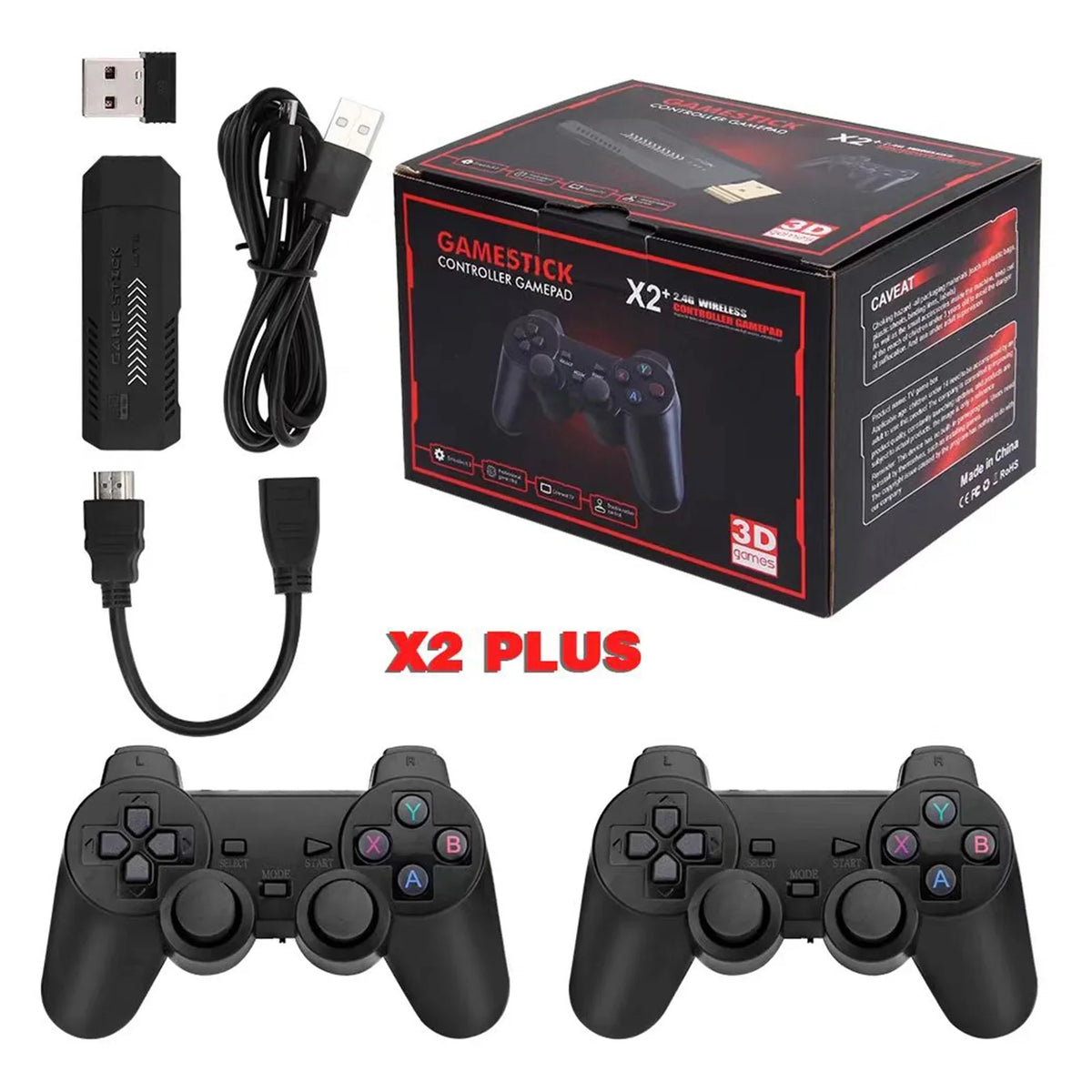 Controller,30000+ Retro Console Wireless Retro Console, Plus Stick Games,128GB Games Upgrade Double Wireless X2 Game