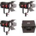 Fresnel Focusable LED 100W Boltzen 3-Light Kit Bi-Color