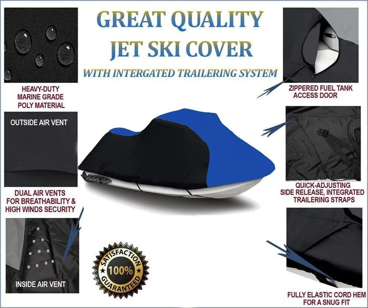 Trailerable Jet STX-15F BLACK 2020 BLUE 2018 Ski Compatible 2019 Jet / Cover HEAVY-DUTY PWC Ski Cover KAWASAKI Cover for