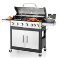 Burner with Burner Grill Side Summit Steel Gas 6 Grill Propane Living Stainless BBQ