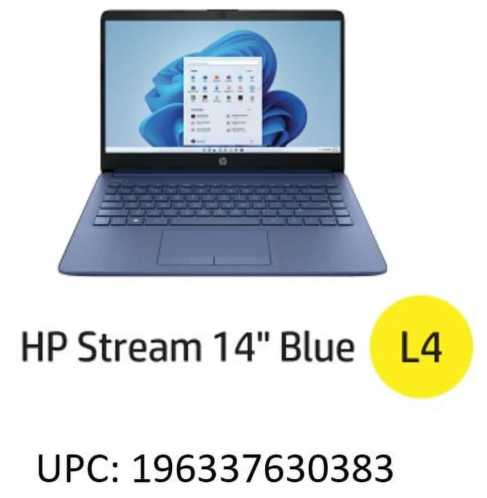Win 64GB 4GB UHD HD RAM N4120 Blue 14" Restored 600 Intel 11 (Refurbished) SSD Celeron HP Graphics 1.1GHz Home Stream 14-cf2111wm