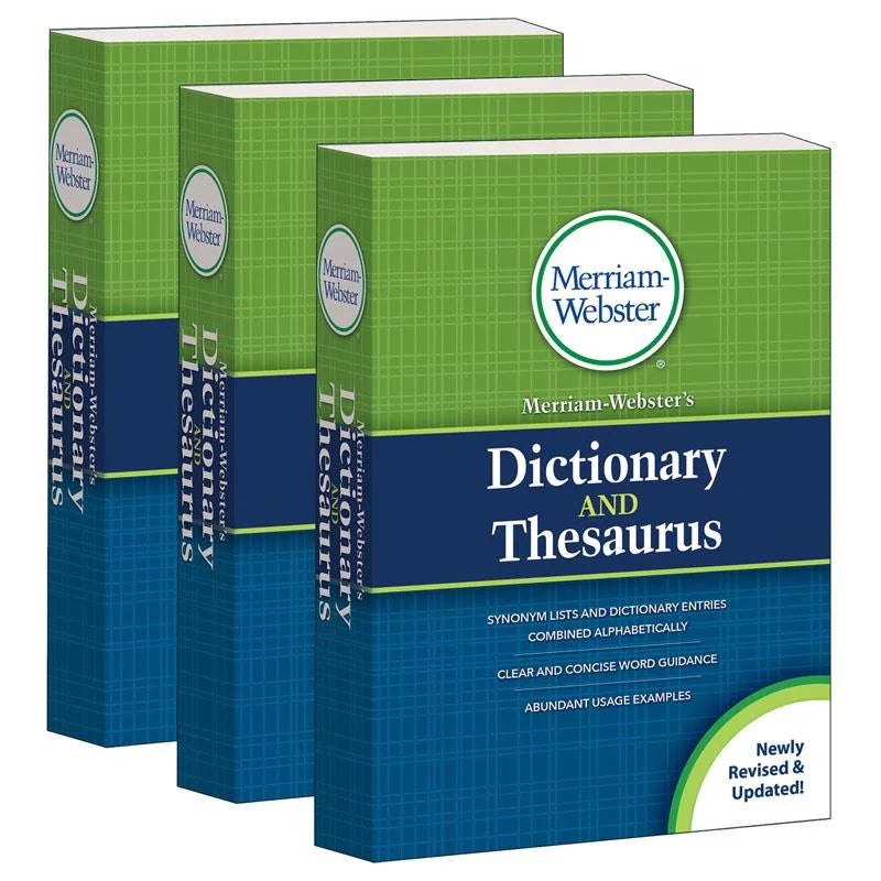 of Mass-Market Dictionary Copyright 2020 Paperback Merriam-Webster's Pack and 3 Thesaurus