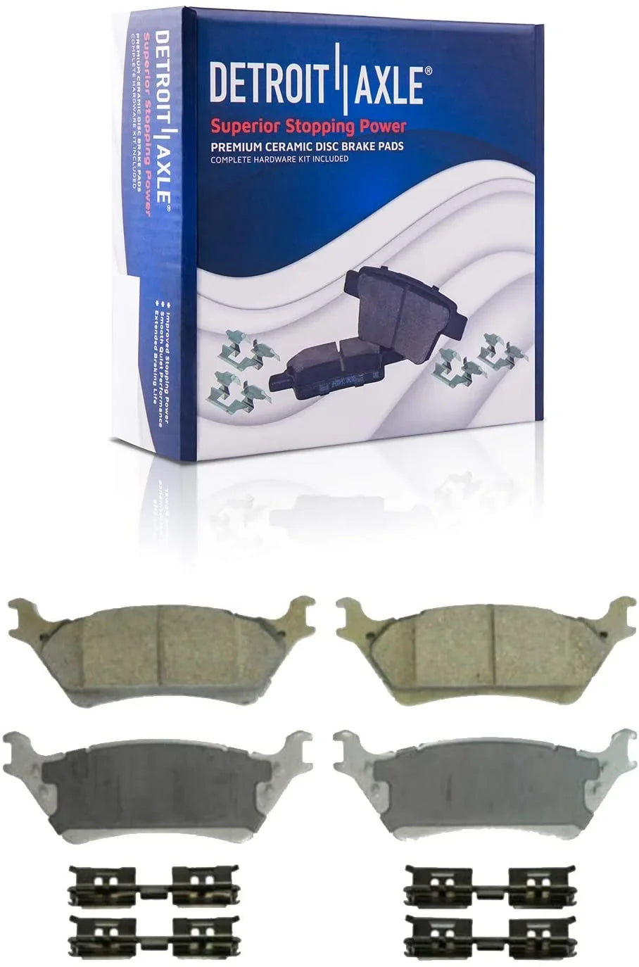 '- & Kit 2017 2015 and Brake 2016 Detroit Brakes 2012-2020 Replacement 2013 F-150 Axle 2019 Disc for 2018 Rear Front Ceramic and 2014 Brake Rotors Pads Drilled Slotted Ford