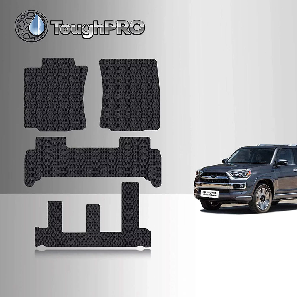 2021 - + - 4Runner Toyota 1st Row Compatible Floor 3rd with Accessories + - Heavy Mat All Duty Weather TOUGHPRO 2nd