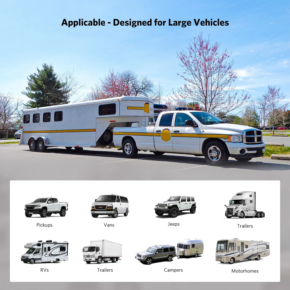 Wireless Waterproof Camera High-Speed HD Rear Lines Backup 7" Kit, Observation IR Reversing RV/ Camper/Semi-Trailer/Tractor with Cameras Monitor Trailers/ for Vision Night View Parking with