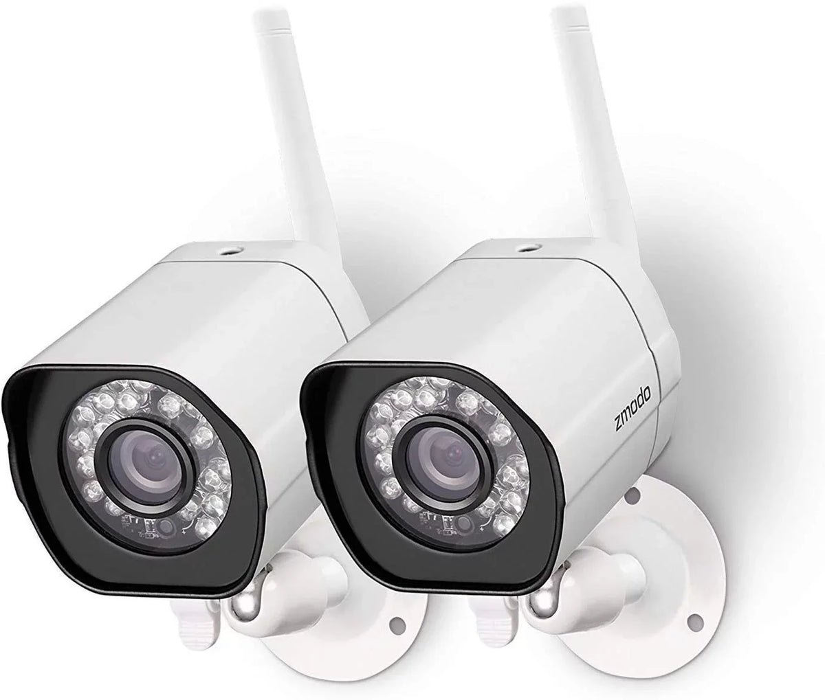 Camera Compatible System Pack Night Security Plug-In, Alexa Zmodo Smart Outdoor Cameras Vision with WiFi IP Wireless 2