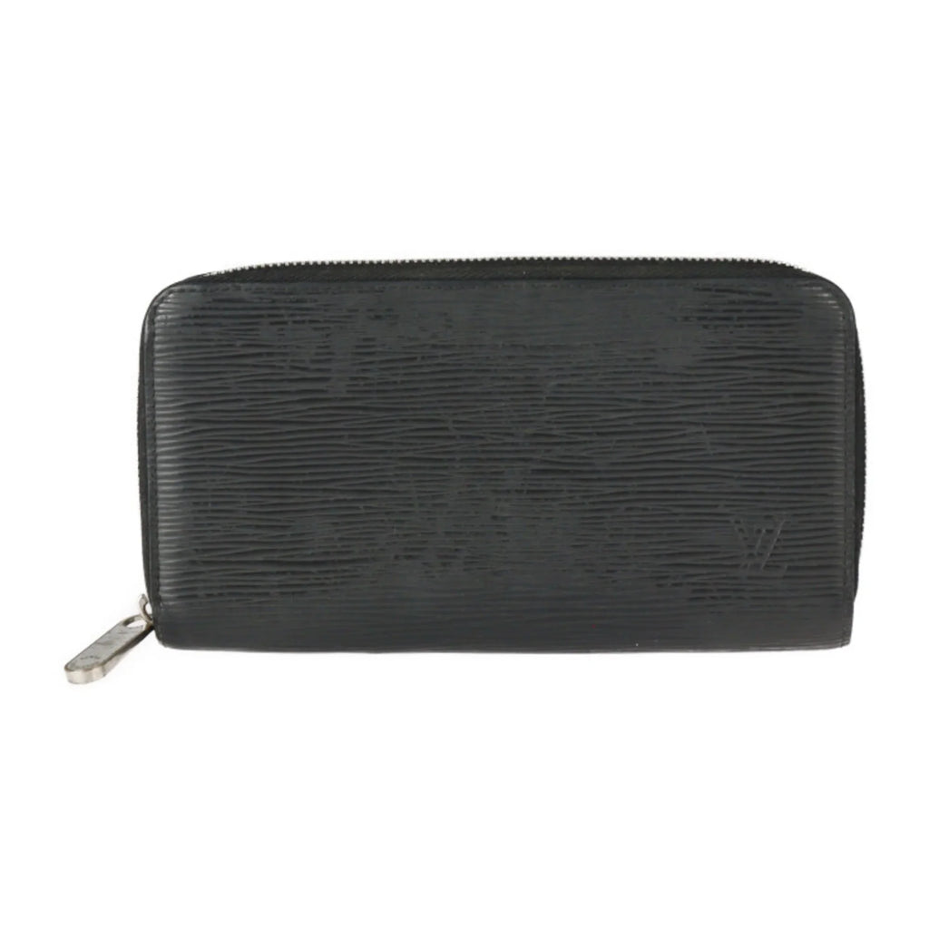 Zippy Epi Leather Round LOUIS Zipper Vuitton (Good) Hardware M61857 Wallet Long Silver VUITTON Pre-Owned Louis Black