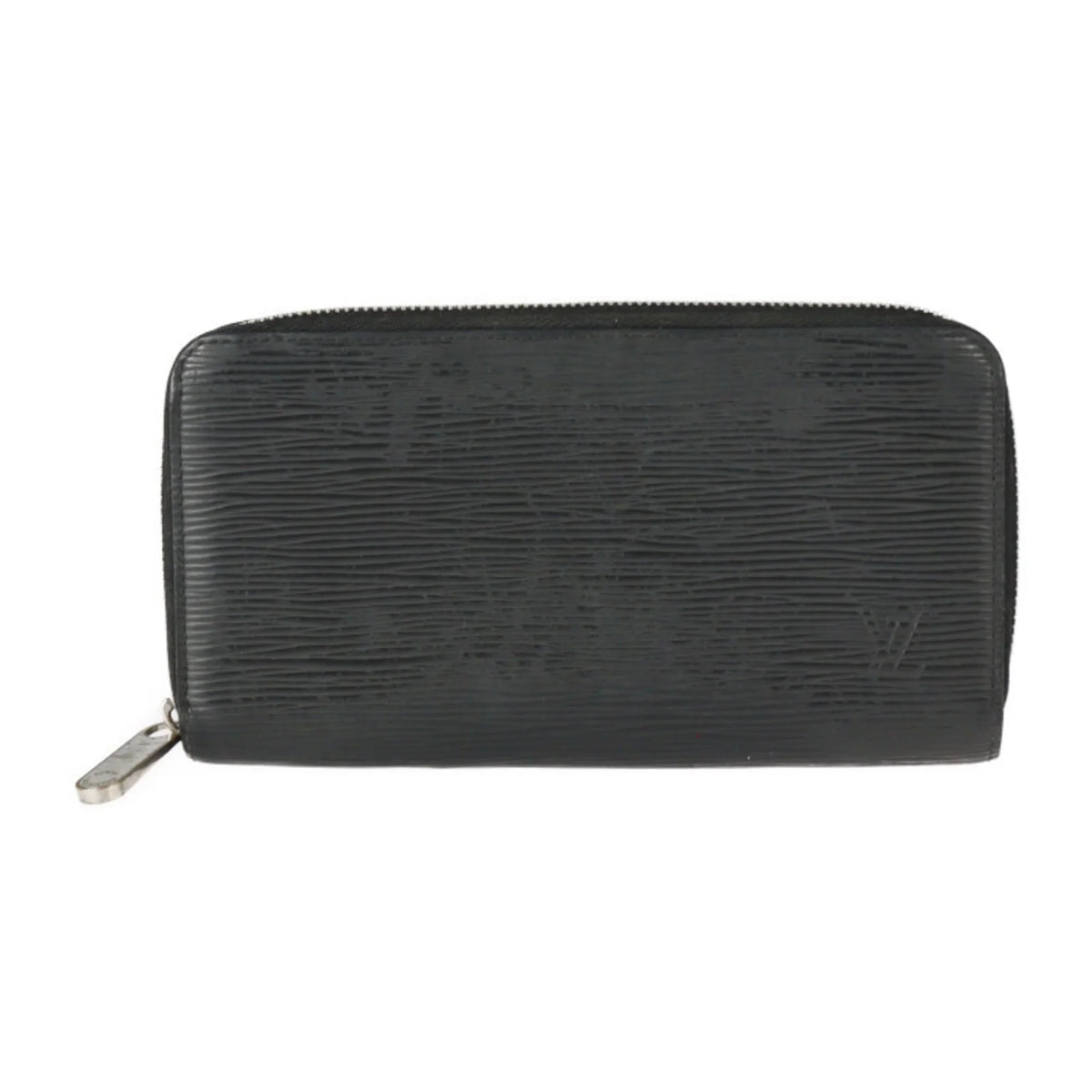 Zippy Epi Leather Round LOUIS Zipper Vuitton (Good) Hardware M61857 Wallet Long Silver VUITTON Pre-Owned Louis Black