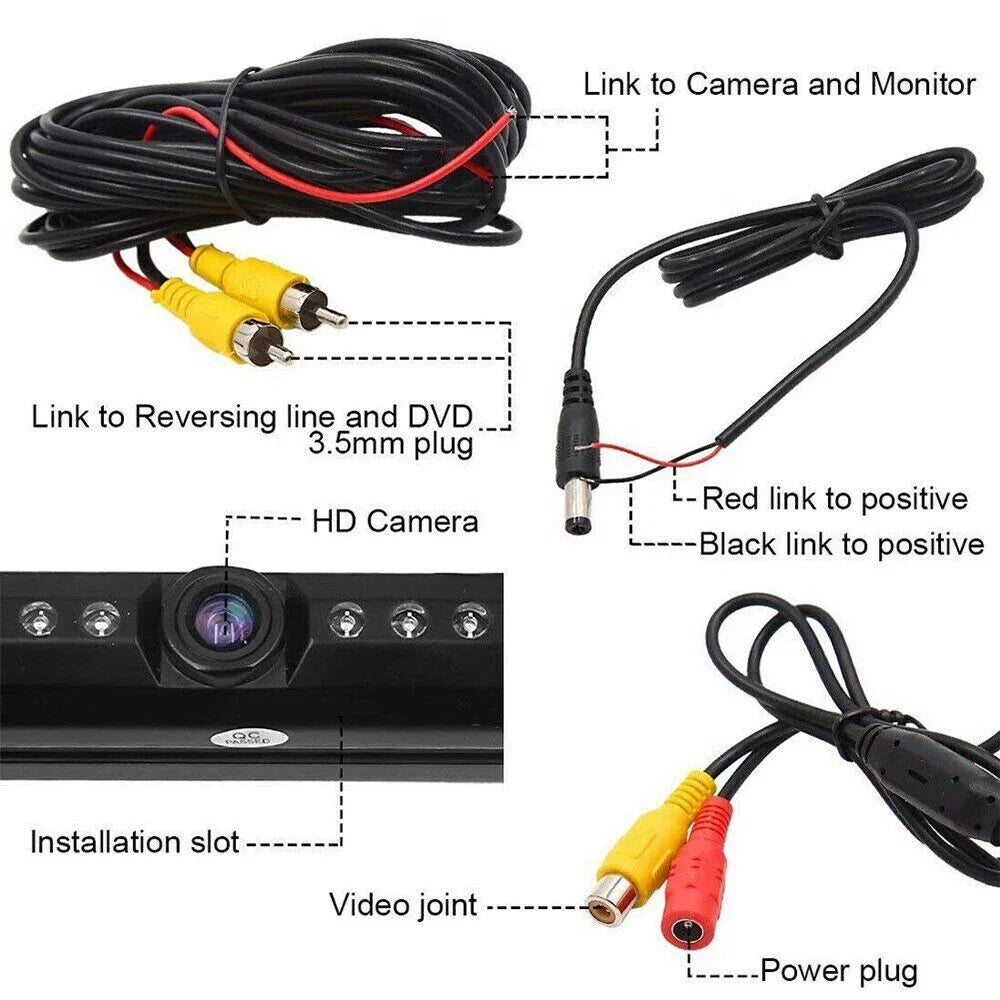 Reverse Aid License Frame Vision Night - Camera Plate Parking