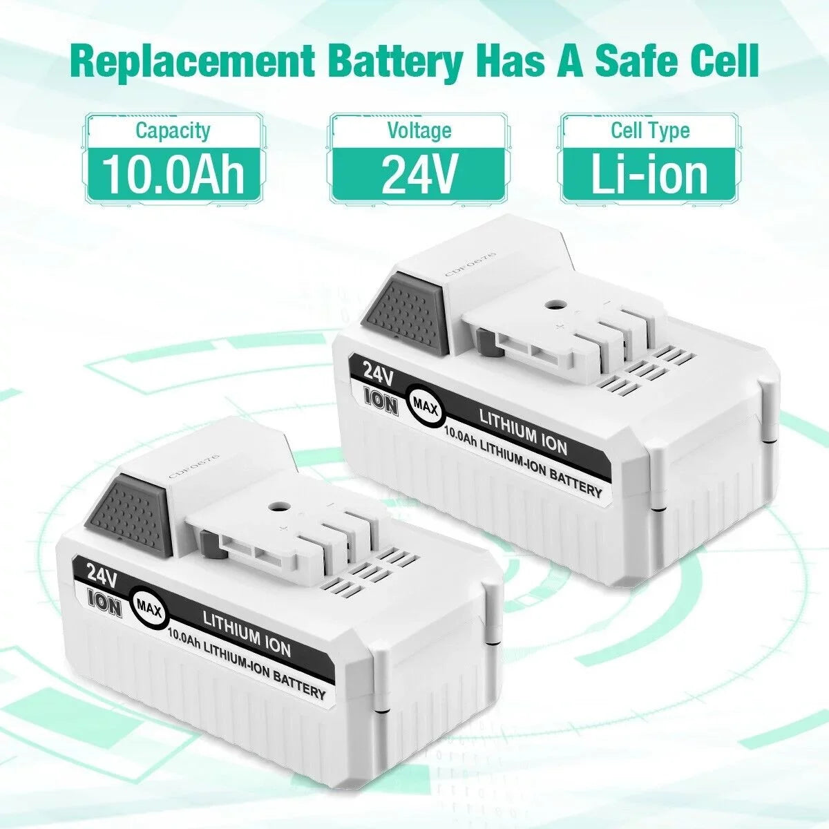 24VBAT-LTE Joe System 24VBAT-LT 24VBAT-LTW Snow All Battery iON+ 24VBAT Sun 24VBAT-LTX Joe Compatible Joe Cordless 24V Li-ion and Snow for Blower for 24V Battery with 24V-X2-SB18 iON+ 2Packs 10000mAh