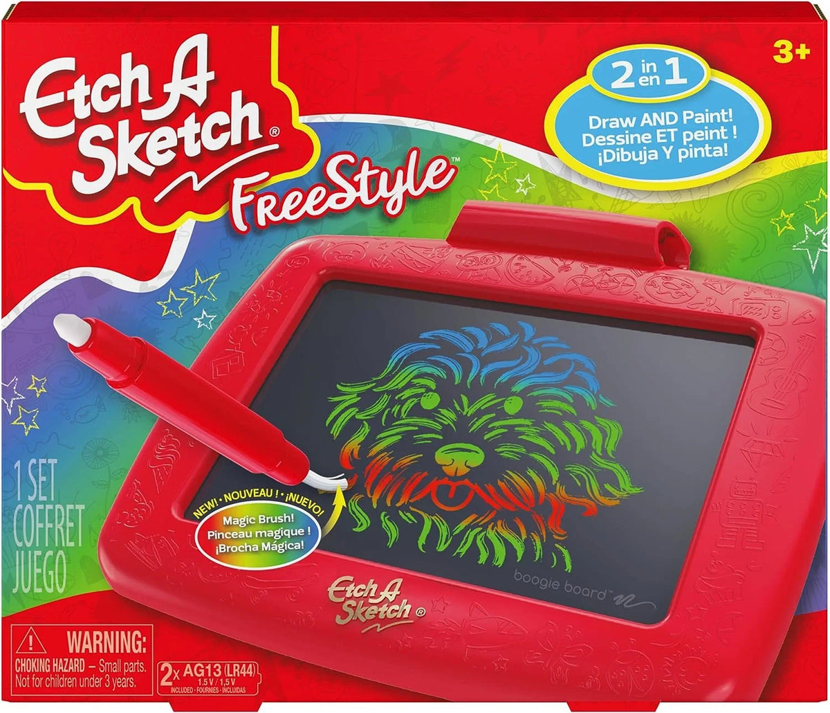 up Toys Freestyle, Screen, and Pen Sketch and 2-in-1 with Paintbrush, A Kids Stylus 3 for Magic Etch Ages Drawing Tablet