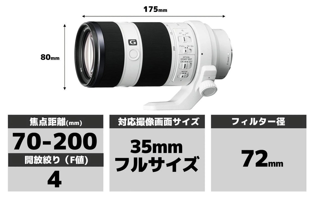 Lens Frame Warranty) Version 70-200mm SEL70200G OSS - Sony International E-mount F4 Full (No FE Interchangeable G