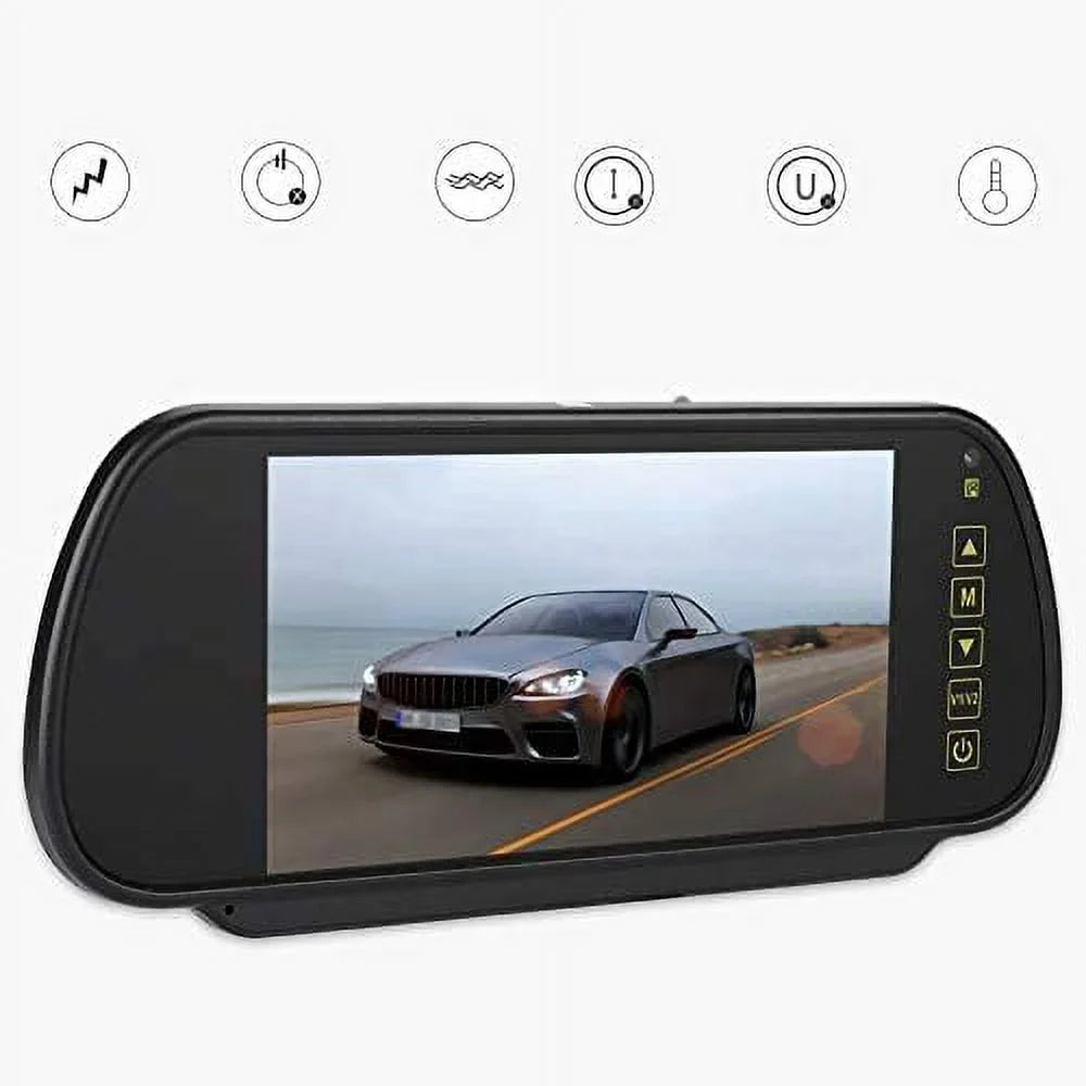View Vehicle LCD 7 for Mirror Parking Car Bileeko Inch Rear Screen Monitor