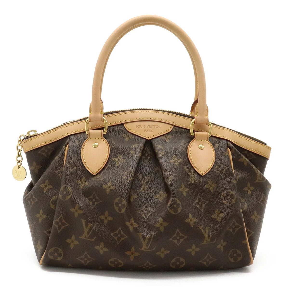Authenticated Tote Handbag Bag Monogram PM Vuitton Louis M40143 LOUIS Used Tivoli VUITTON