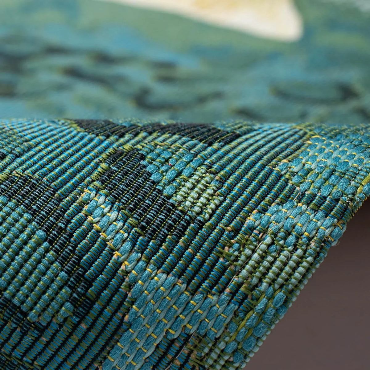 9'4") Transitional Coastal Blend - Rug (6'6" Synthetic Profile Loomed Animal Indoor/Outdoor X Power Graphic Colorful Low (Fish Aqua) Marina Area