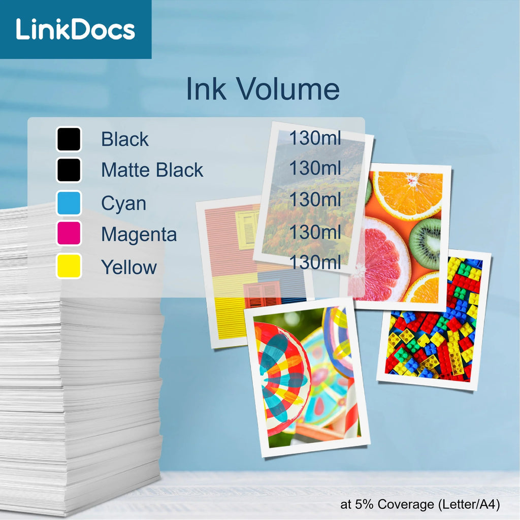 PFI-120M Cartridges for PFI120 Ink for PFI-120 PFI-120 (130ml) LinkDocs TM-305 TM-300 and Work Replacement PFI120 Canon ImagePROGRAF IPF TM-200 TM-205 GP-200 Compatible Canon GP-300 Magenta Printer