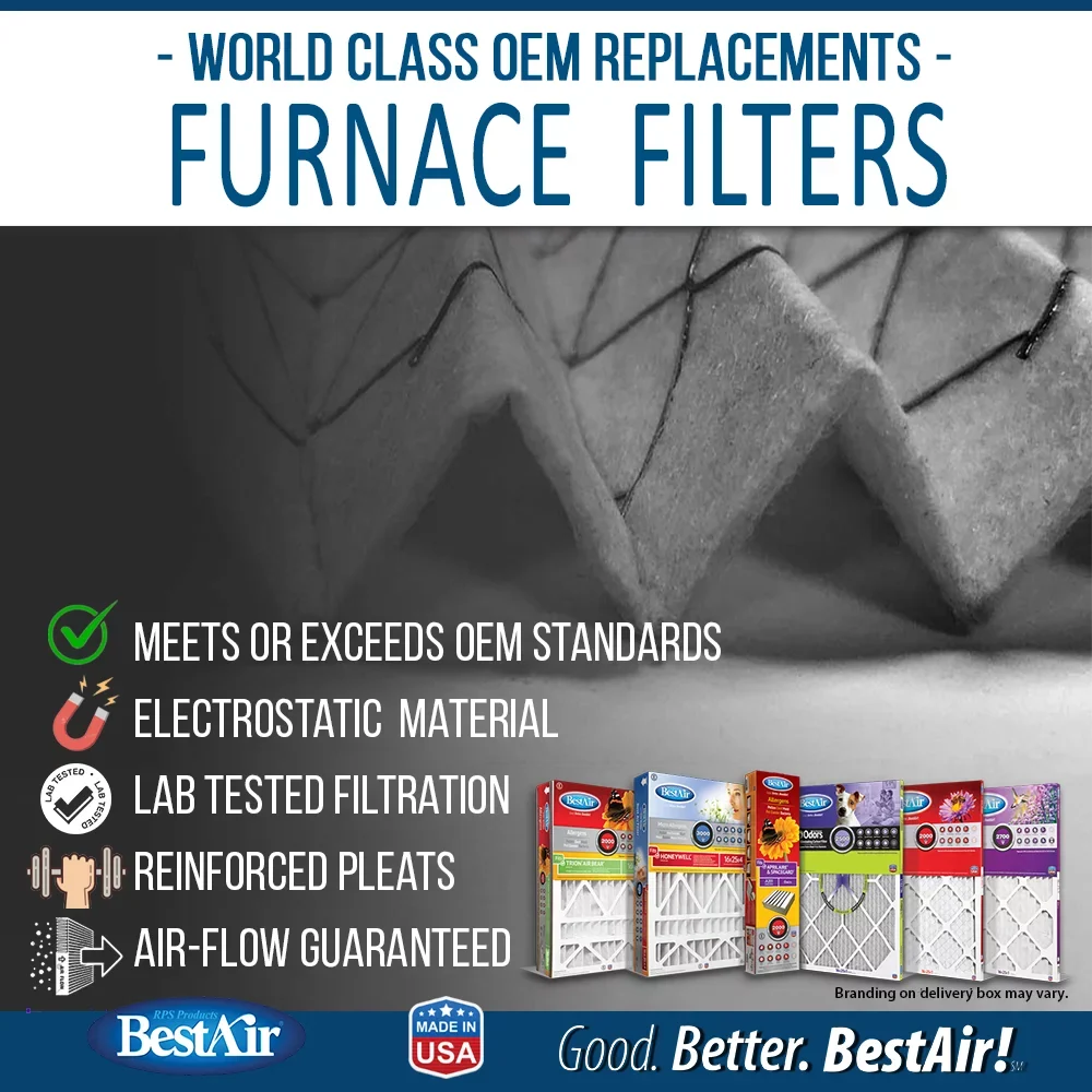 Furnace 3000 Honeywell 13 Filter 20x25x4 MERV HW2025-13R BestAir Series
